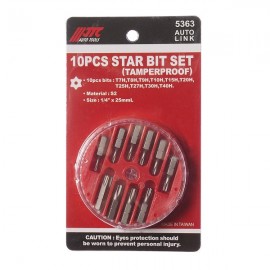 Набор бит 1/4&quot; TORX T7H-T40H с отверстием 10ед.