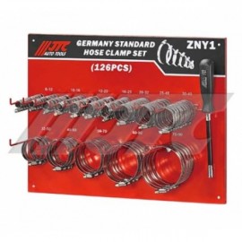 Комплект шланговых хомутов 126ед.