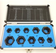 A set of heads for lapped edges 9-19mm