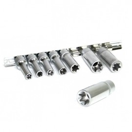 1/2", E10-E24 набор головок Е-профиль (Torx) глубоких 8 пр.. Force 4083