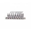Набор головок с насадкой TORX 5-граней 1/4&quot; 9ед.