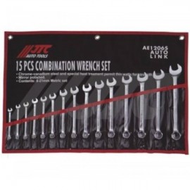 Набор ключей рожково-накидных 6-21мм 15ед