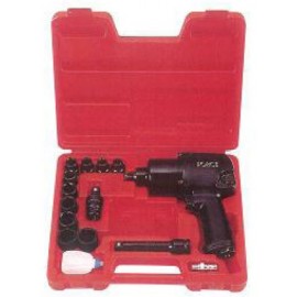 Гайковерт пневматический с набором ударных головок 1/2" 